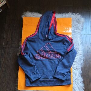 Adidas Boy Fleece Hooded Pullover Sweatshirt